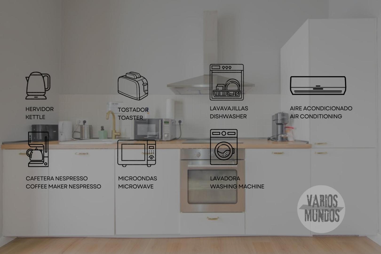 Modern Apt & Cool Interior Design A 20 Metros Del Retiro E1 Madryt Zewnętrze zdjęcie